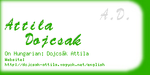 attila dojcsak business card